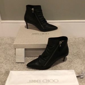 New ruched black Jimmy Choo booties